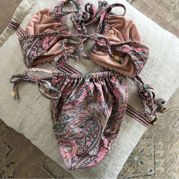 Suboo Swim Paisley LENNON ROUCHED BIKINI BOTTOMS and Top - Picture 9 of 9